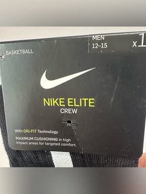 Nike Black and White Crew Athletic Socks